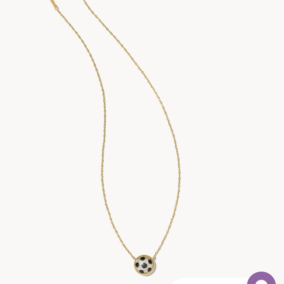 - Kendra Scott soccer ball necklace new with pouch - Picture 2 of 3
